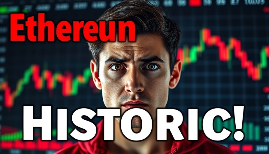 Ethereum price prediction with chart and concerned observer.