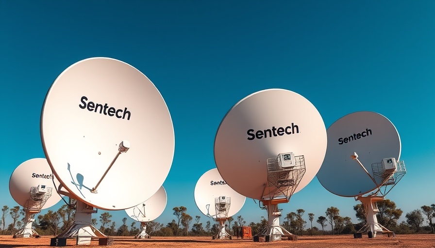Sentech satellite dishes and tower highlight broadcast challenges.