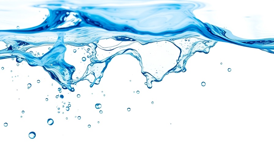 Dynamic water splash showcasing fluid movement for Water Testing and Softening Systems.