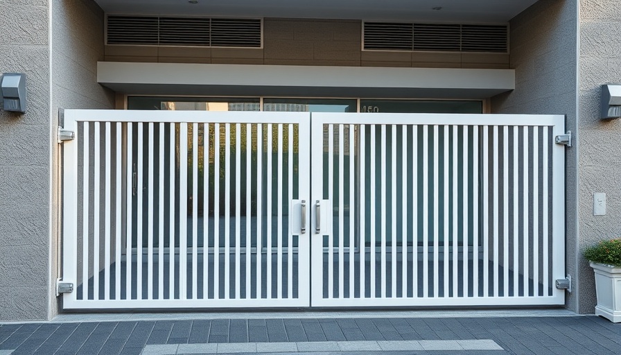 Modern white security gates for Cape Town property security solutions.
