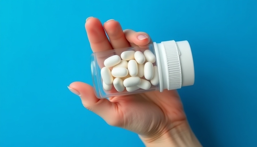 Close-up of pill bottle affecting blood pressure against blue background.