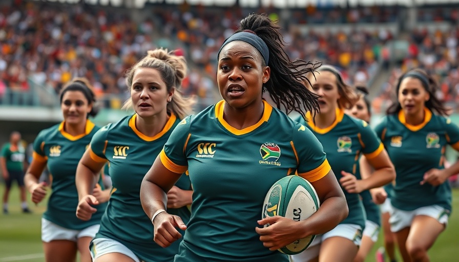South African women's rugby players at Rugby World Cup.