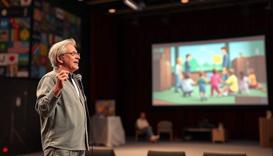 Speaker highlights playing video games with kids at TEDx talk.