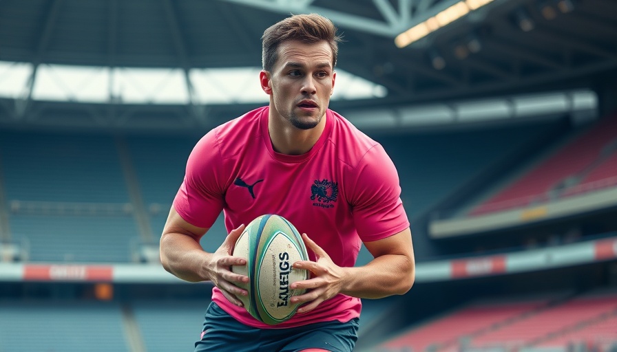All Blacks hooker Simon Parker in pink jersey holding a rugby ball.
