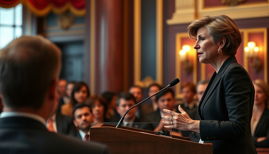 Parliamentary Legal Advisors Criticism: Woman speaking passionately at podium.