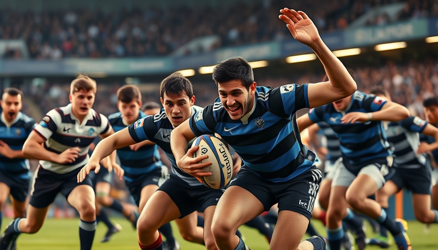 Currie Cup Rugby players in intense match action.
