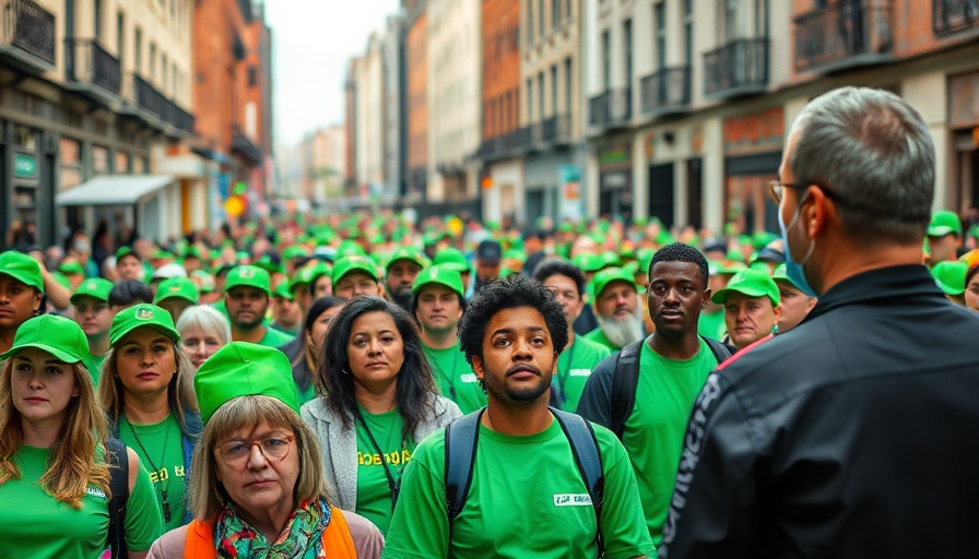 South Africa political rally promoting accountability, urban street gathering.