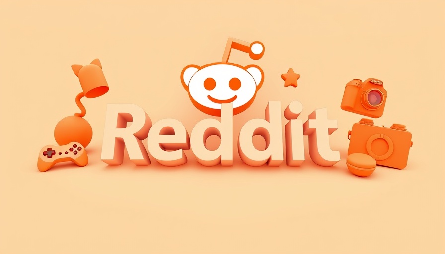 Reddit logo with 3D icons highlighting SEO relevance.