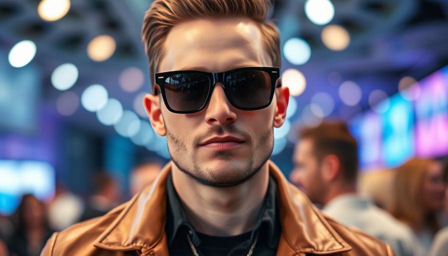 Stylish man in sunglasses at event reflecting Meteora Meme Coin Frenzy