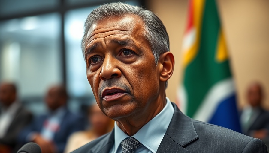 Distinguished older man speaking at South African event.