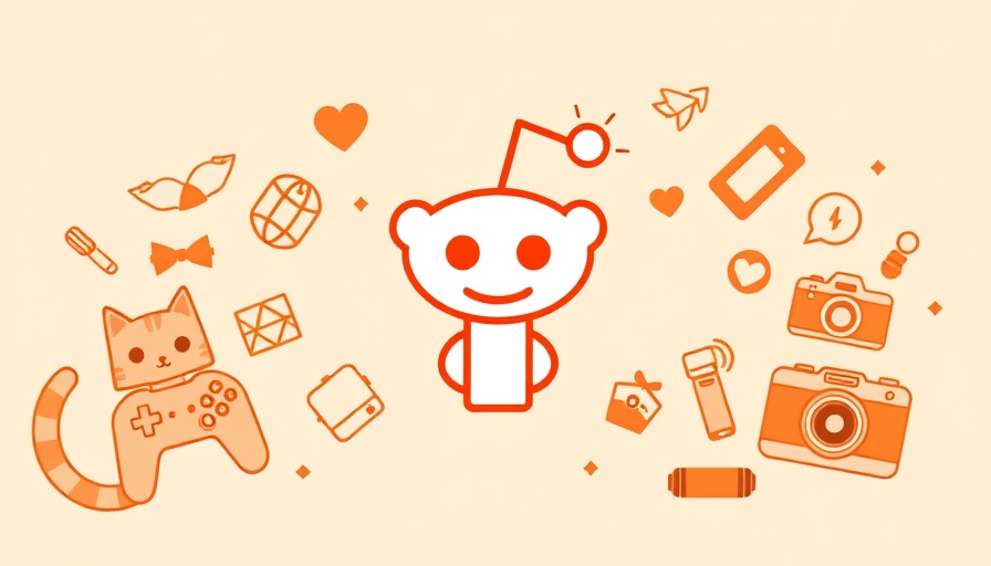 Playful Reddit graphic with orange icons, related to backlink penalties.