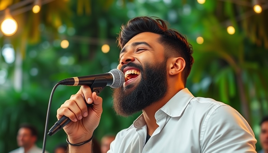 Man singing at Time Out Johannesburg launch event