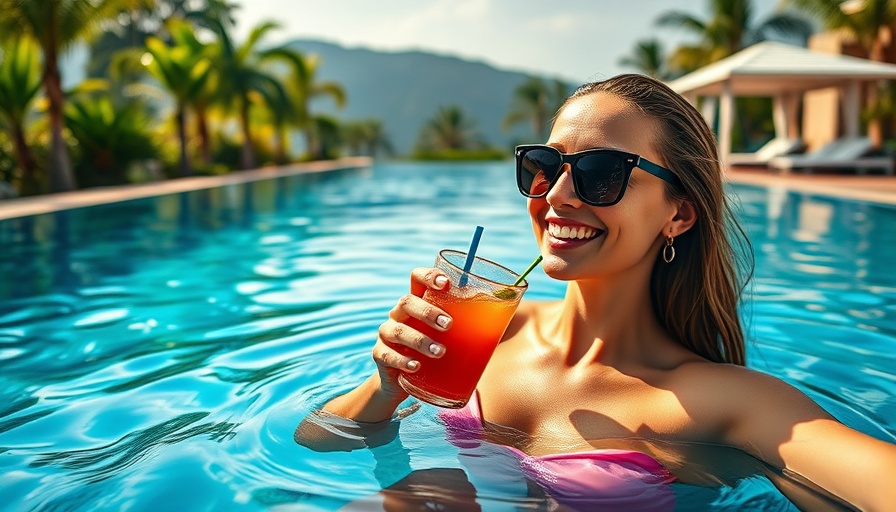 Relaxing woman in infinity pool during Soft Life Tour Guanacaste.