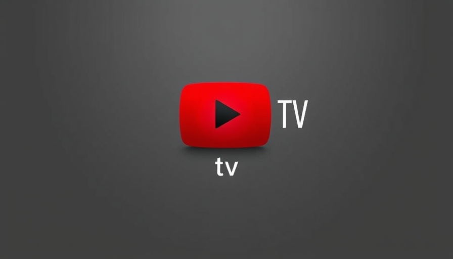 Minimalistic YouTube TV logo on a grey background.