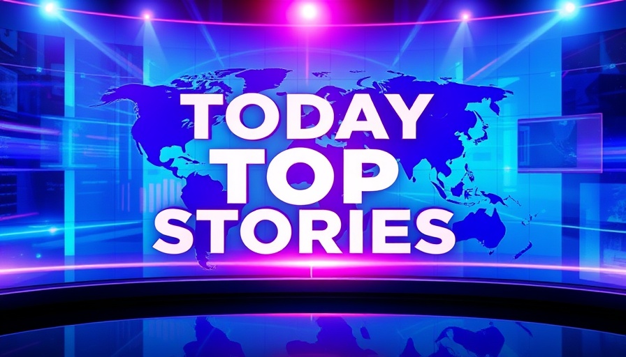 Digital graphic for South African politics news broadcast