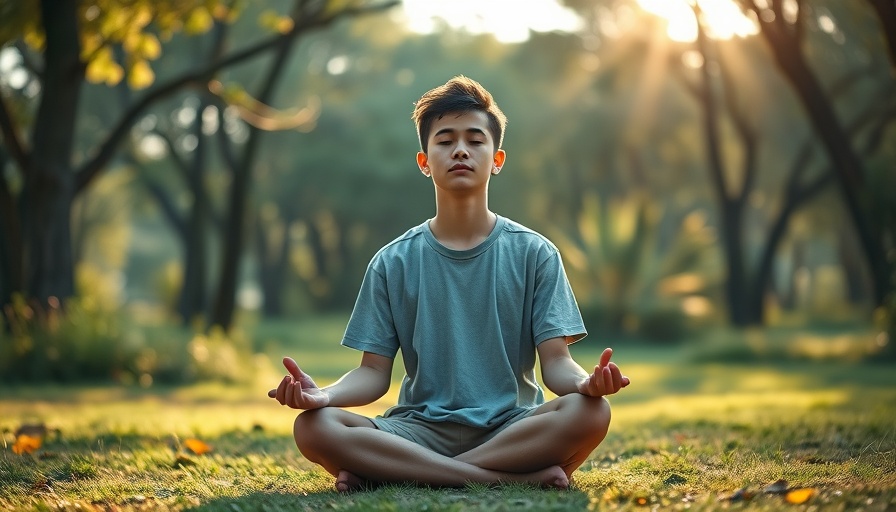 Teen meditating in nature, representing addiction treatment for youth.