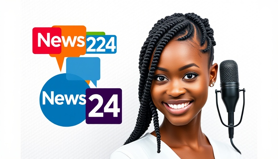 Podcast cover with South African politics theme on News24