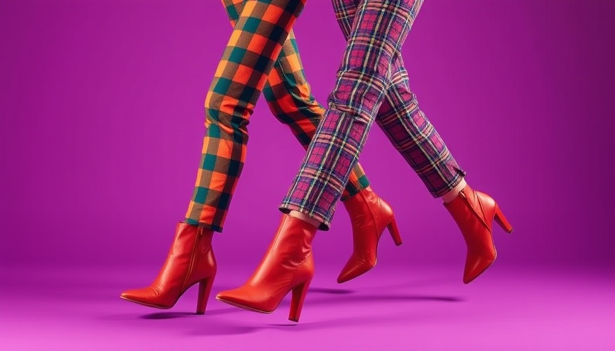Colorful vintage fashion legs inspired by art movements.