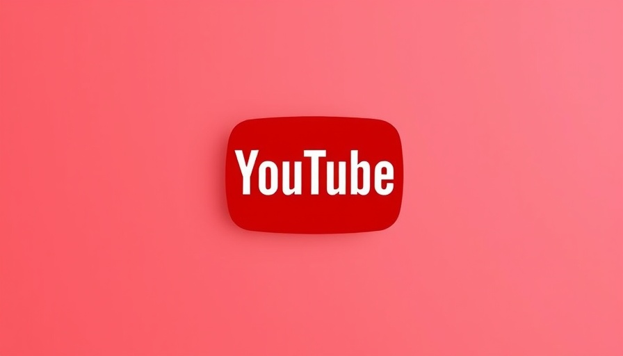 YouTube logo with red background, signifying video share.