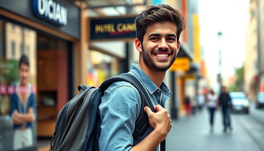 Confident young man walking on street, reclaiming self-worth.