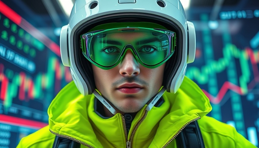 Futuristic person in neon attire representing Nvidia record revenues.