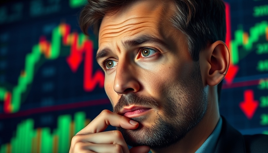 Focused person analyzing Bitcoin trends with charts and symbols.