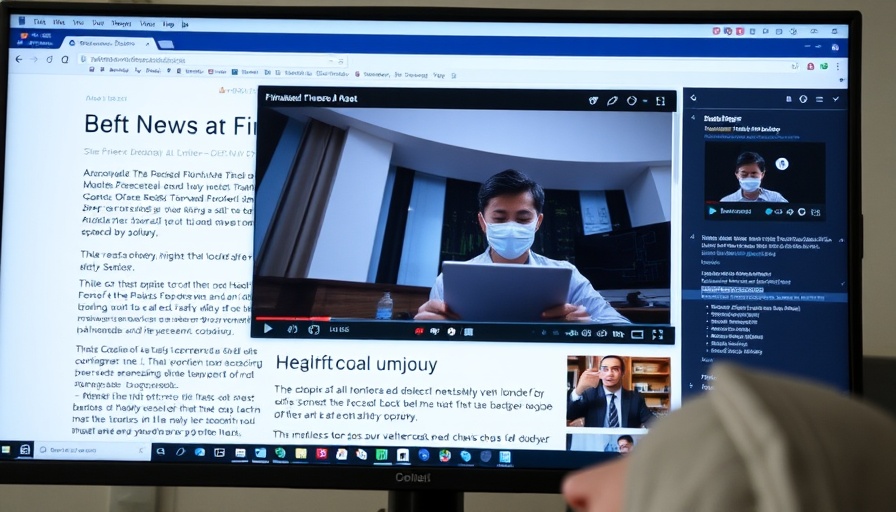 Financial news article on screen discussing Bitcoin stability with webcam overlay.