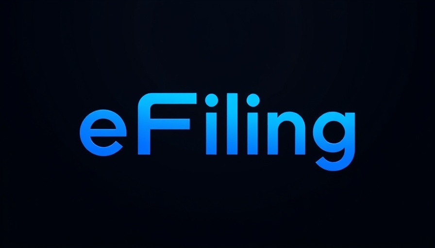 Stylized eFiling logo for Tariffs Amendments 2025