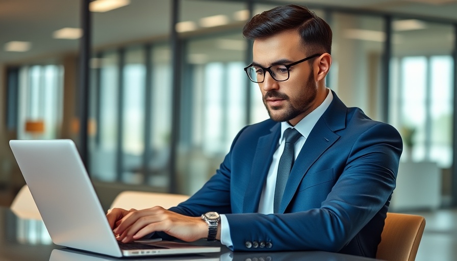 Professional man working on laptop, DIY investing strategies.