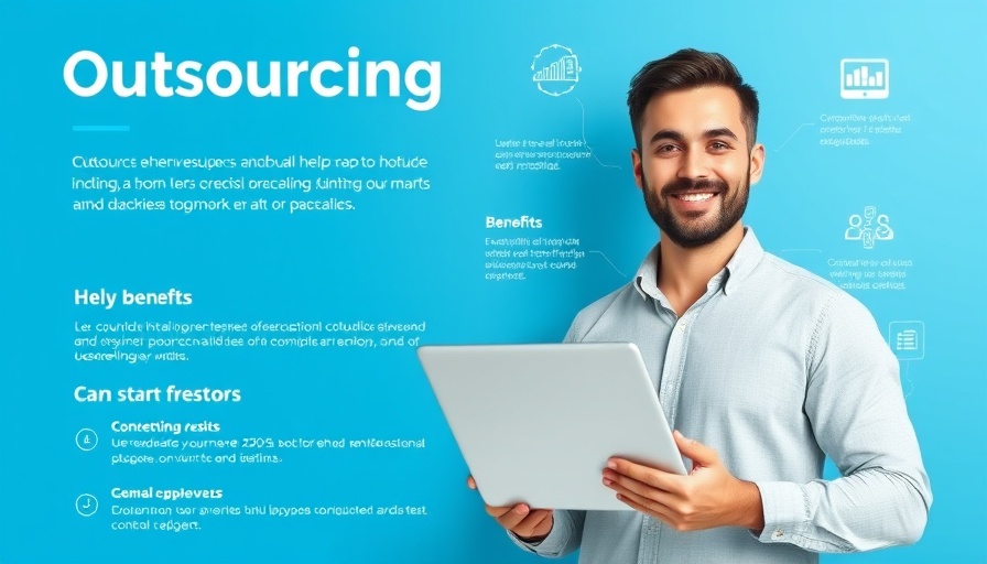 Infographic on outsourcing help desk services benefits.