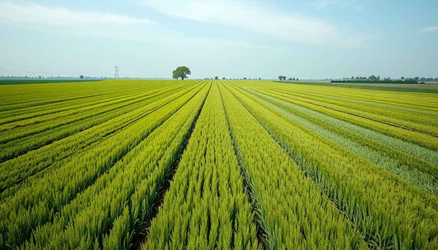 Expansive rural field near Kroonstad under blue sky.