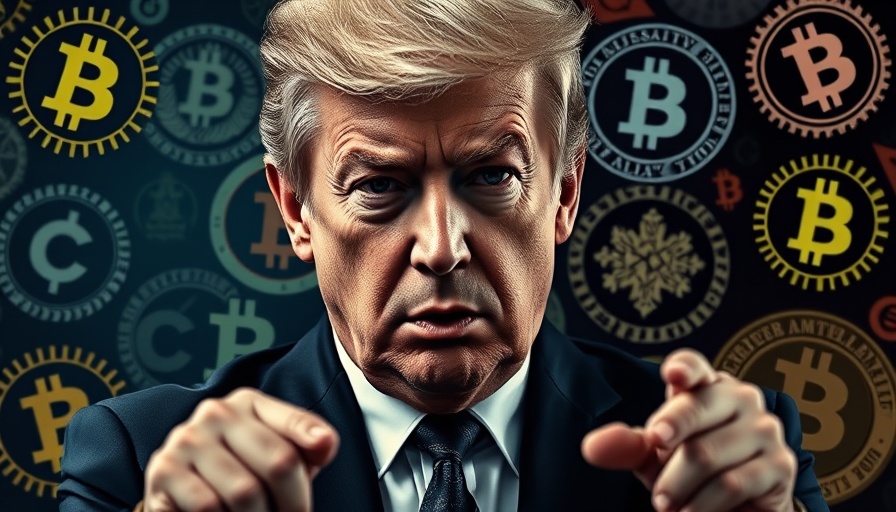 News alert featuring political figure discussing new crypto standards and blockchain.