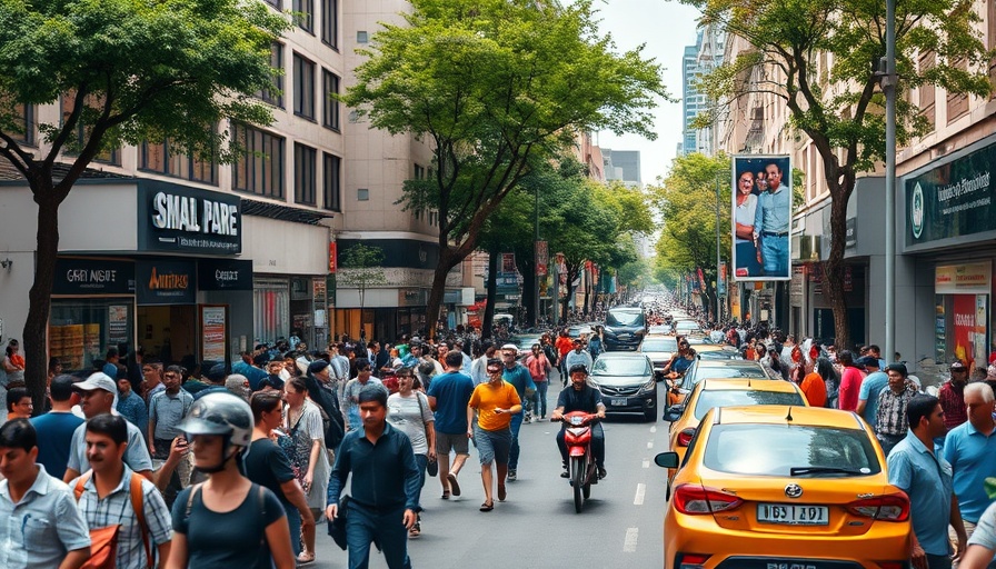 Urban scene highlighting local SEO services for small business.