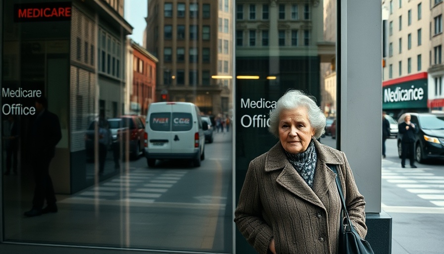 Medicare office exterior with people inside for the Medicare Prior Approval Pilot Program.