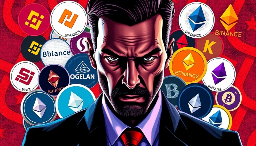 Ethereum's Biggest Threat Is Here: Collage of crypto logos with a serious man.
