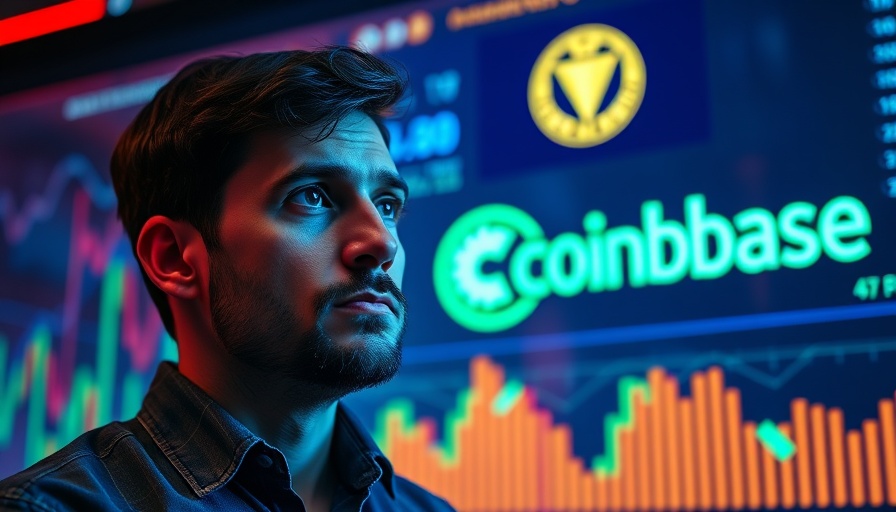 Robinhood vs Coinbase comparison with man contemplating options.