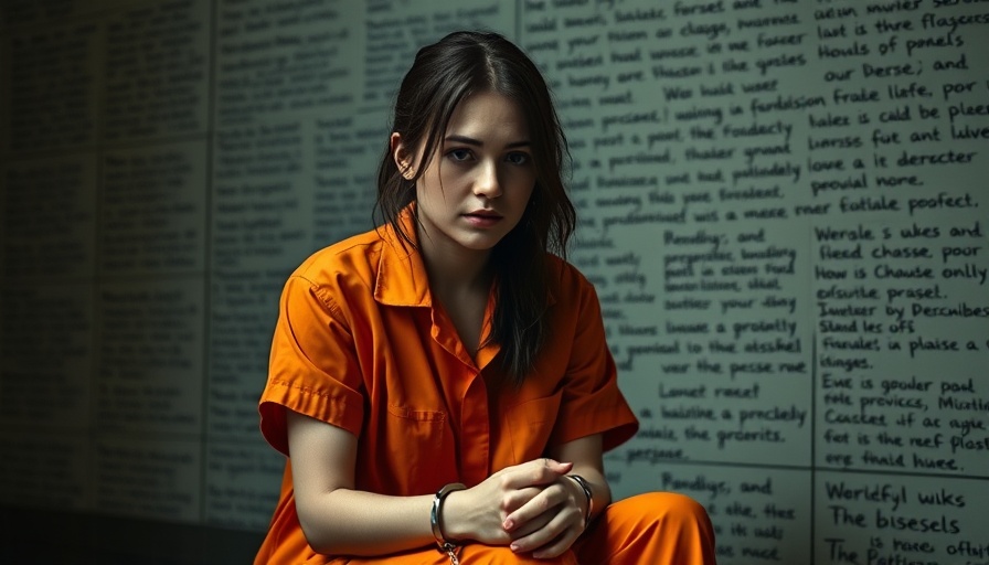 Woman in orange uniform illustrating evolution of prison uniforms.