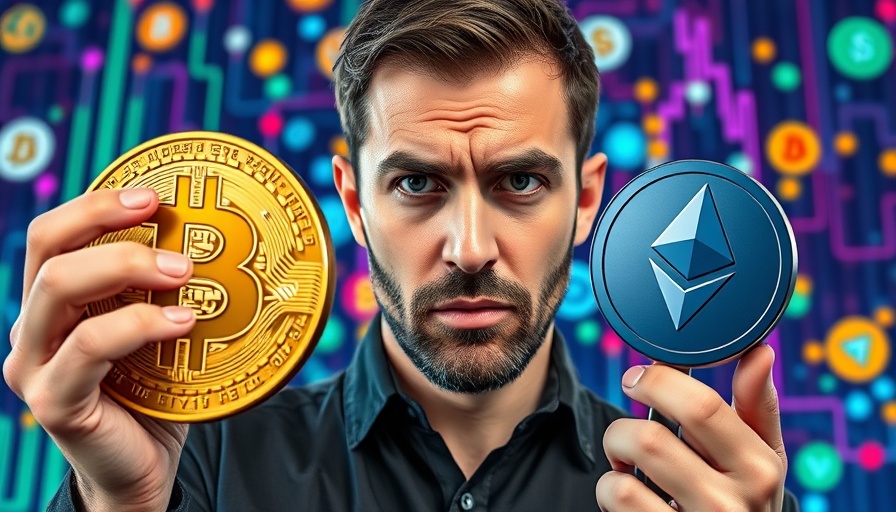 Crypto decision: Bitcoin to Ethereum shift illustrated with symbols.