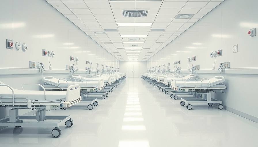 Empty hospital stretchers highlight South African healthcare budget cuts.