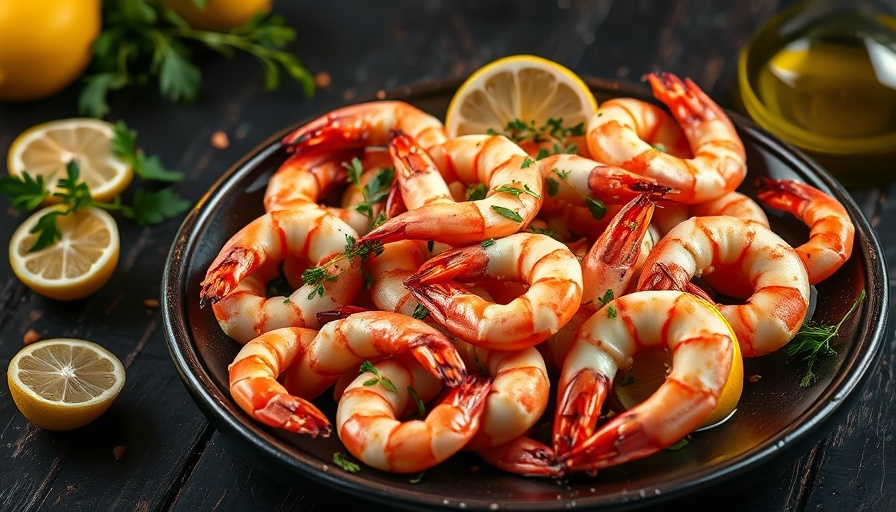 Colorful seafood dish with lemons, focusing on nutrition and recovery.