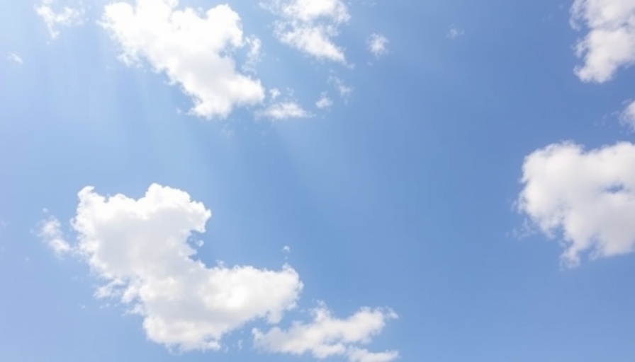 Clear blue sky with speech bubble for mental well-being.