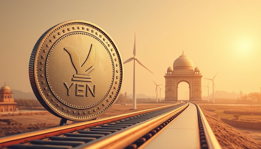 Japan's ¥10 trillion investment symbolized in futuristic concept.