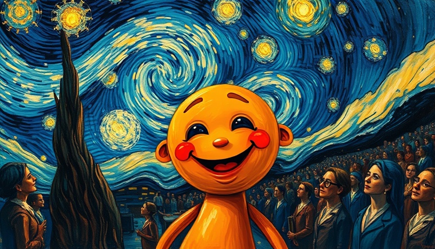 AI in digital marketing depicted as a Van Gogh style character.
