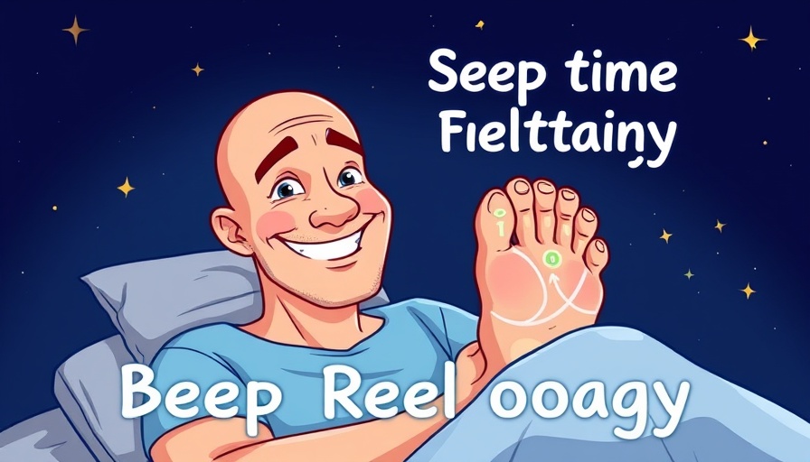 One Minute Bedtime Trick: Man demonstrates foot reflexology.