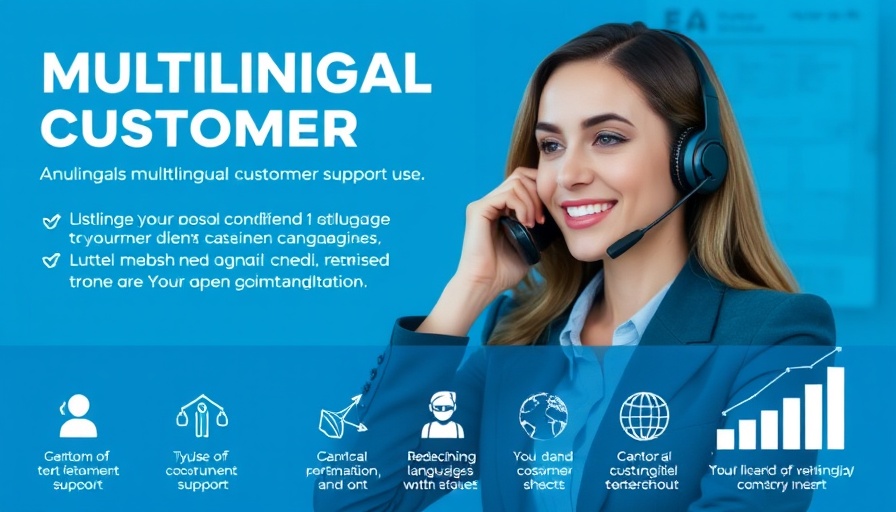 Informative graphic on multilingual customer support in travel.