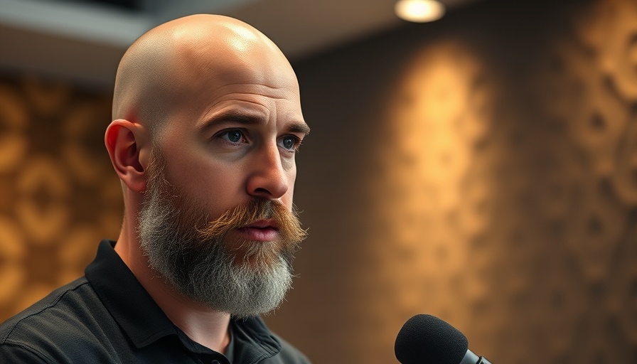 Man in modern studio speaking on Google's founding