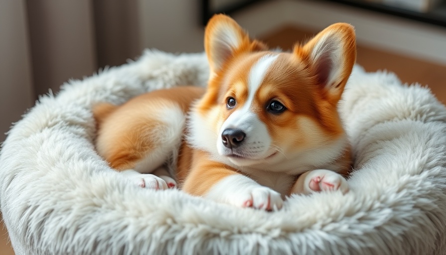 Cozy pet bed with corgi, ideal for Best Dog Beds for Boston Terriers