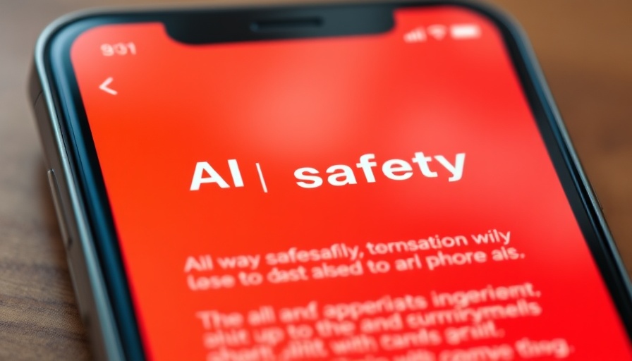 Close-up of AI safety text on smartphone screen, highlighting OpenAI ChatGPT safety guardrails.