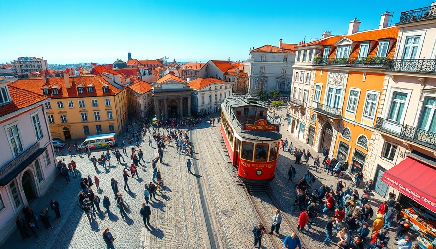 Funicular accident scene in Portugal with crowd and emergency response.