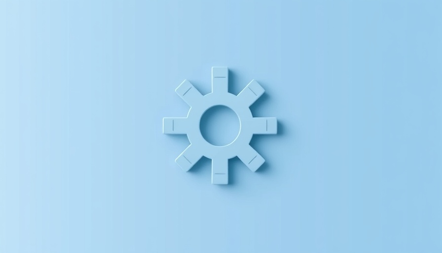 Minimalist gear and layers icon on a blue background for MMM vs. Incrementality Testing